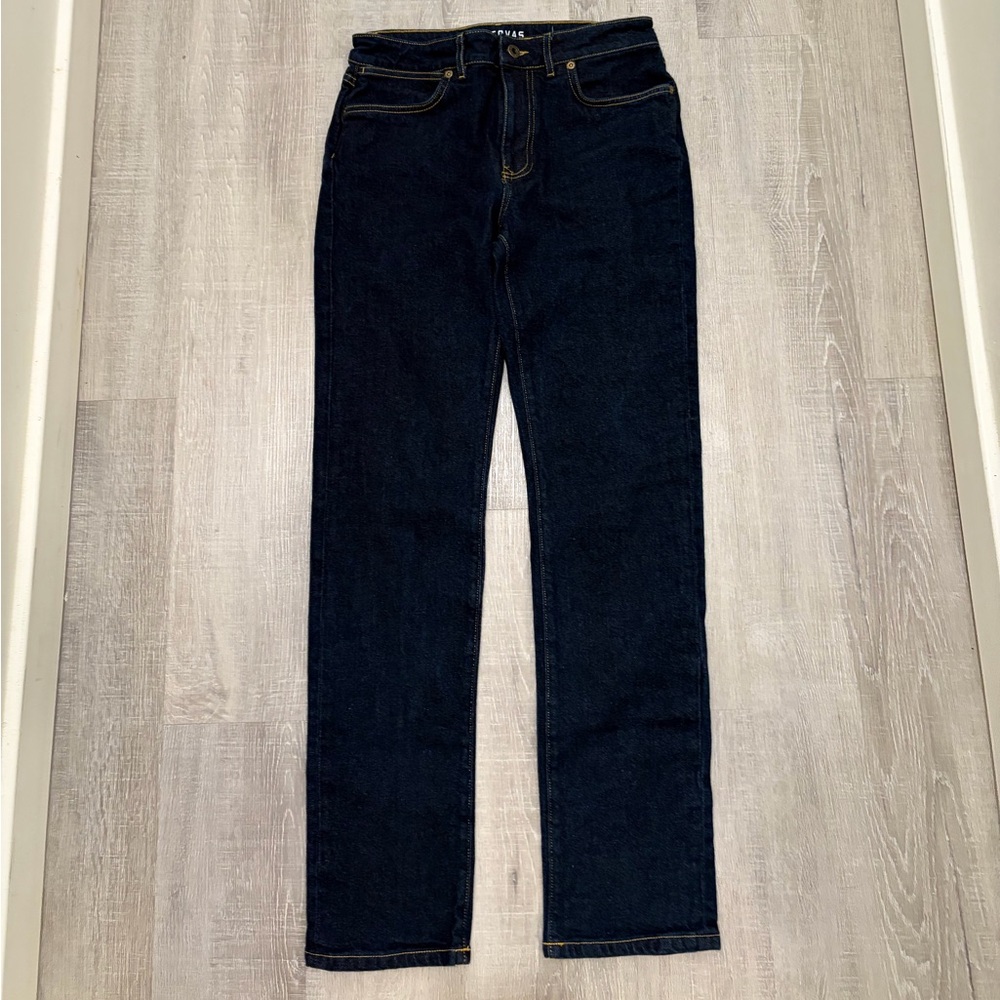 Tecovas Stovepipe Straight Leg Dark Wash Denim Size 27 like new